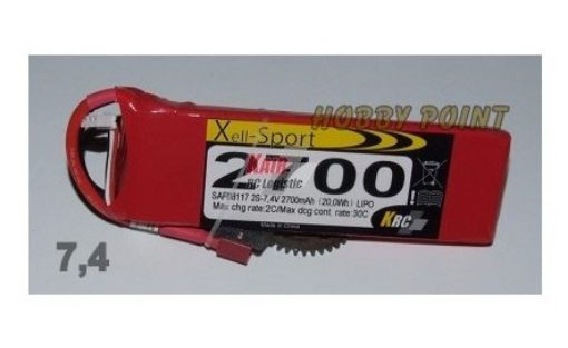 Immagine di LIPO XELL-SPORT 7.4V 2700MAH 2S 30C