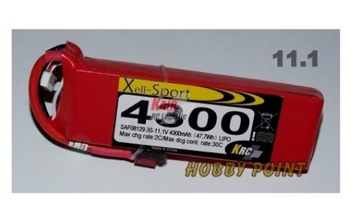 Immagine di LIPO XELL-SPORT 11,1V 4300MAH 3S 30C