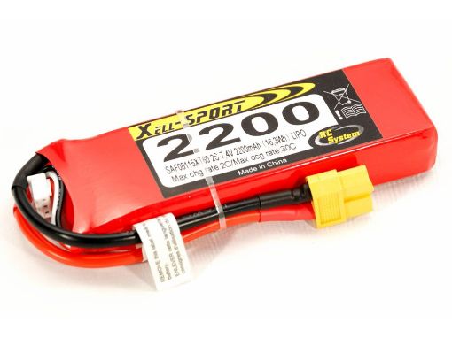 Immagine di LIPO-XELL-SPORT 7,4V 2200MAH 2S 30 XT60